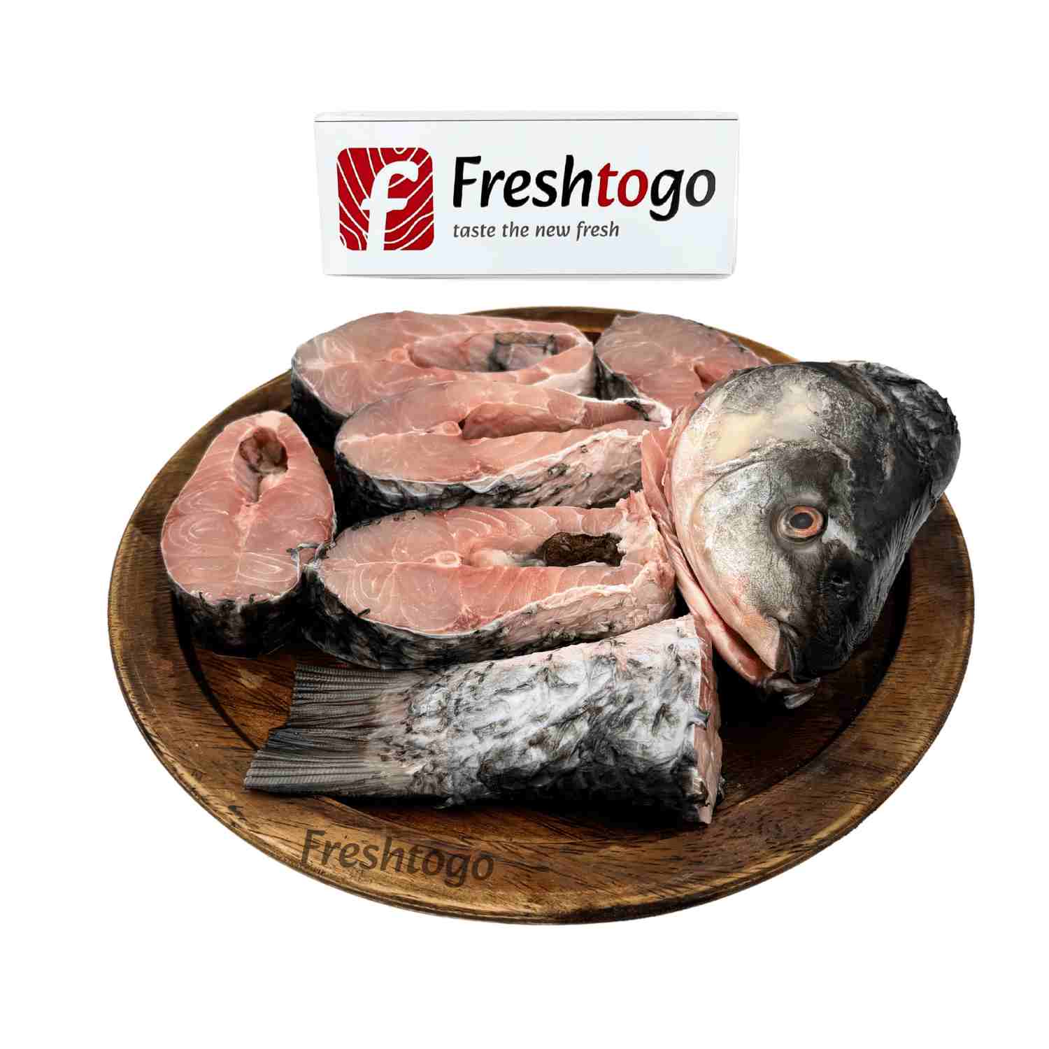 Freshwater Rohu (Rui) Large - Whole Fish with Head(1.3 kg - 1.7 kg)